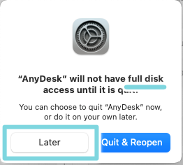 18 No Full Disk until Restart
