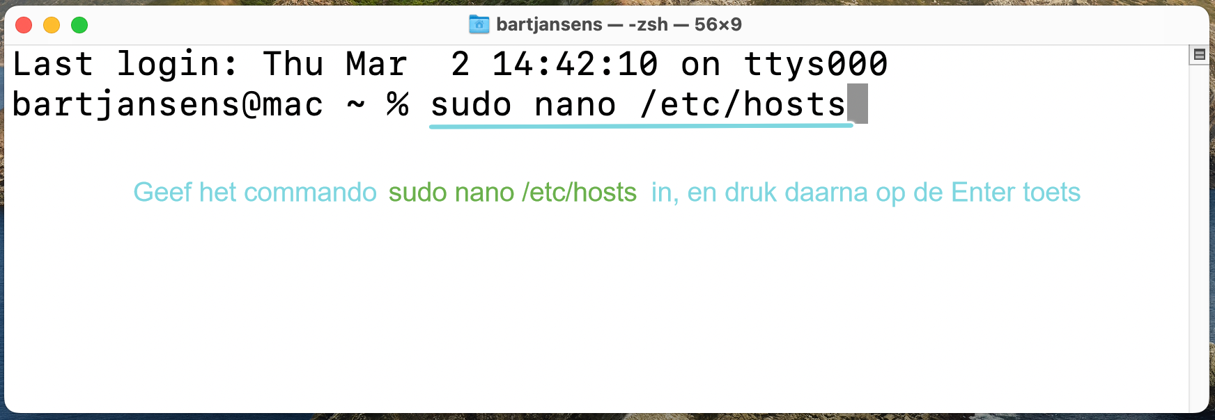 3 sudo nano etc hosts
